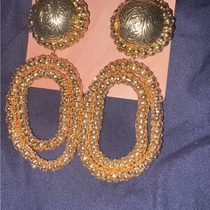 Elegant Gold Statement Earrings